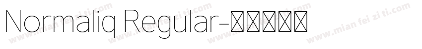 Normaliq Regular字体转换